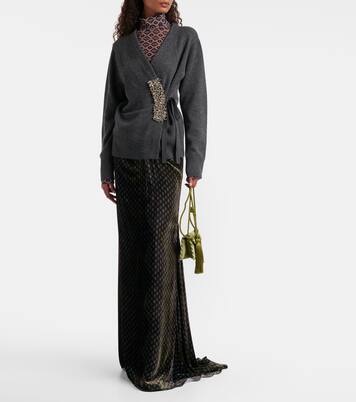 Embellished cashmere wrap cardigan | Dries Van Noten