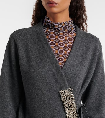 Embellished cashmere wrap cardigan | Dries Van Noten