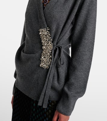 Embellished cashmere wrap cardigan | Dries Van Noten