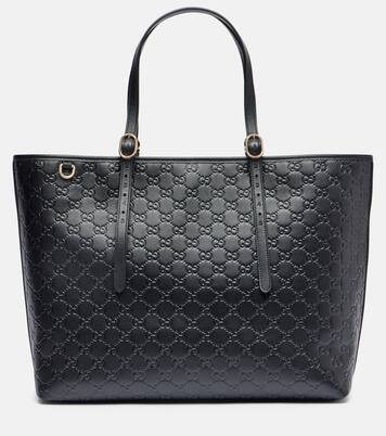 GG Emblem Large leather tote bag | Gucci