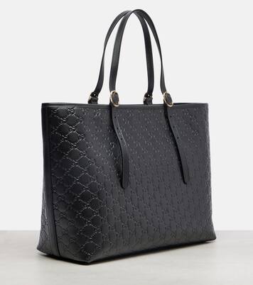 GG Emblem Large leather tote bag | Gucci