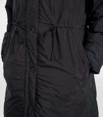 Hooded shearling-trimmed down coat | Yves Salomon
