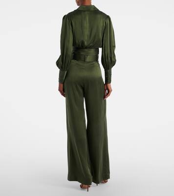 Silk satin wrap top | Zimmermann