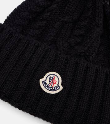 羊绒与羊毛混纺绞花针织便帽 | Moncler