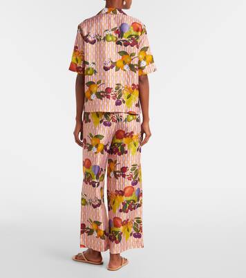 Cherry printed silk twill shirt | Eres