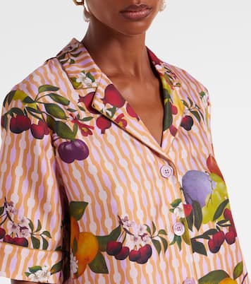 Cherry printed silk twill shirt | Eres