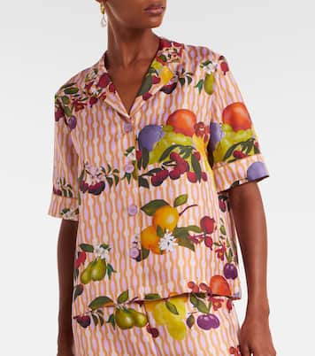 Cherry printed silk twill shirt | Eres