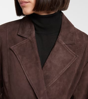 Mantel aus Veloursleder | Rotate