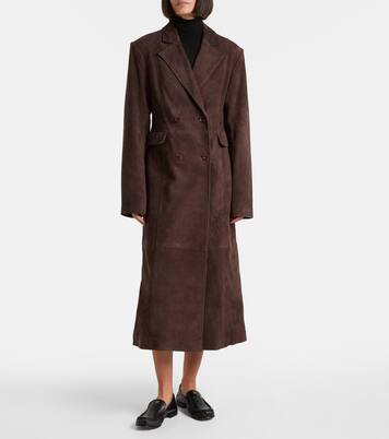Mantel aus Veloursleder | Rotate