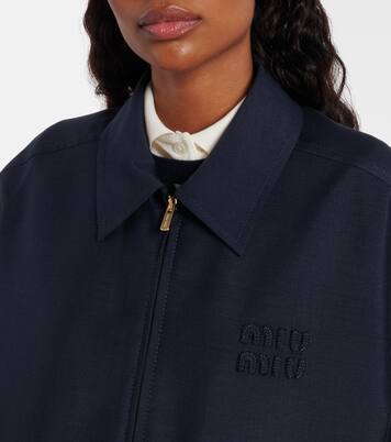 Mohair and wool blouson jacket | Miu Miu
