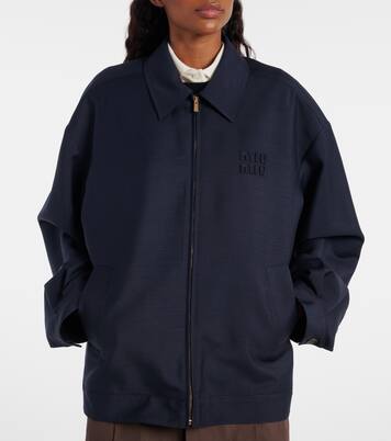 Mohair and wool blouson jacket | Miu Miu