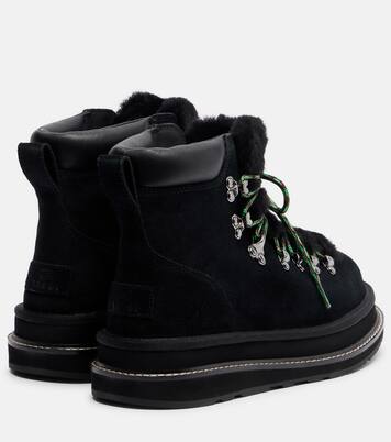 x UGG suede and shearling hiking boots | Sacai
