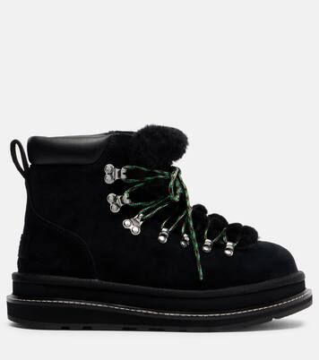 x UGG suede and shearling hiking boots | Sacai