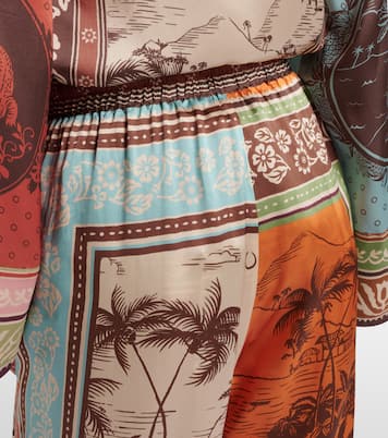 Alberta silk satin palazzo pants | Alémais