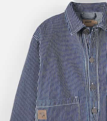 Cole striped cotton canvas jacket | Wheat