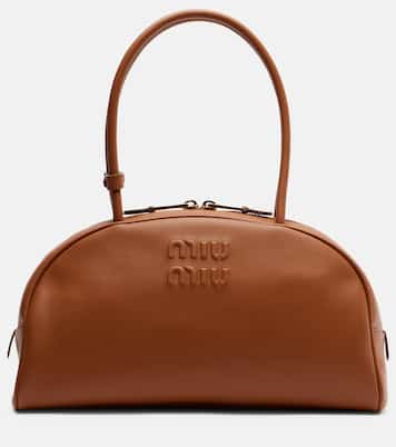 Beau Large leather shoulder bag | Miu Miu