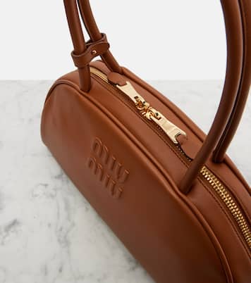 Beau Large leather shoulder bag | Miu Miu