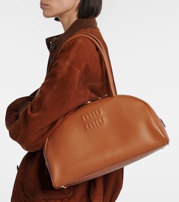 Beau Large leather shoulder bag | Miu Miu