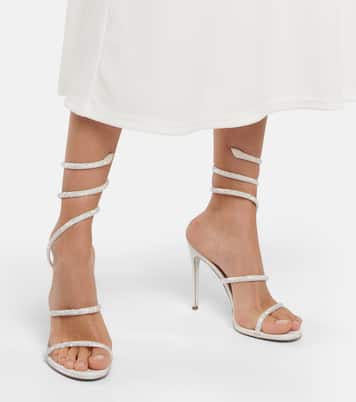 Verzierte Sandalen Cleo aus Leder | Rene Caovilla