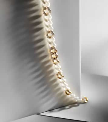 Pavé Medium 18kt gold chain necklace with diamonds | Shay Jewelry