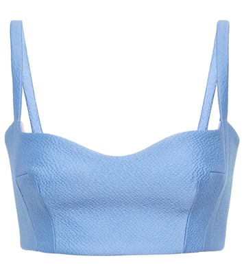 Cropped-Top Carina aus Cloqué | Emilia Wickstead