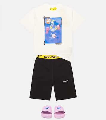 Shorts en jersey de algodón con logo | Off-White Kids