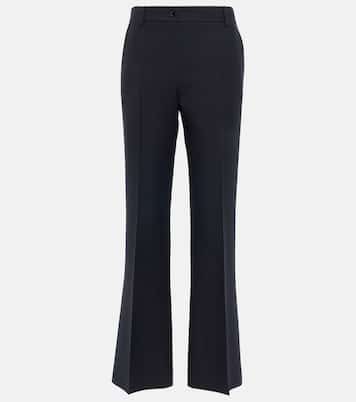 High-rise wool and silk pants | Valentino