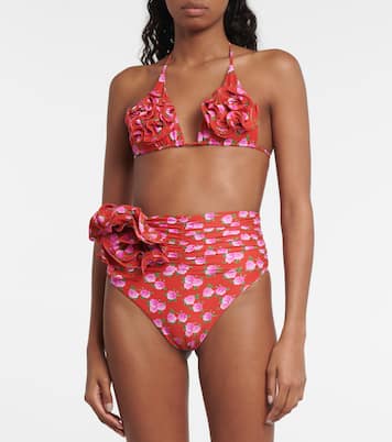 Floral triangle bikini top | Magda Butrym