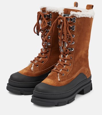 Aldea shearling-lined suede hiking boots | Jimmy Choo