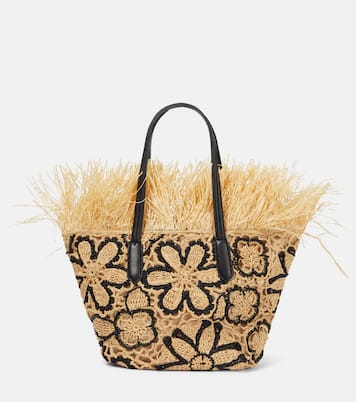 Borsa a secchiello in paglia | Oscar de la Renta
