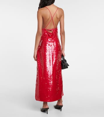 Sequined midi dress | Ganni