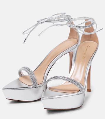 Burma embellished leather platform sandals | Gianvito Rossi
