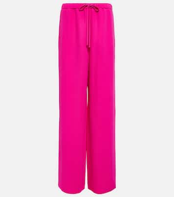 Pantalon ample à taille haute en soie | Valentino