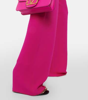 Pantalon ample à taille haute en soie | Valentino