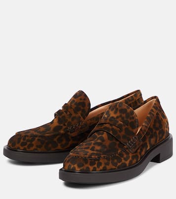 Harris leopard-print suede loafers | Gianvito Rossi
