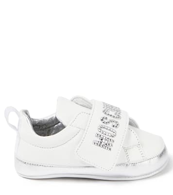 Bébé – Baskets en cuir à logo | Moschino Kids