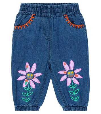 Baby embroidered jeans in blue - Stella Mc Cartney Kids