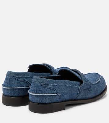 Mocassini in denim con logo | Miu Miu