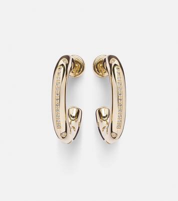 Boucles d'oreilles Peggy en or 14 ct et diamants | Lauren Rubinski