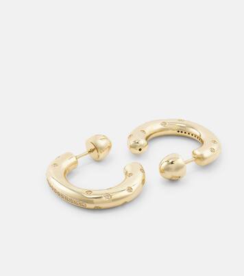 Boucles d'oreilles Peggy en or 14 ct et diamants | Lauren Rubinski