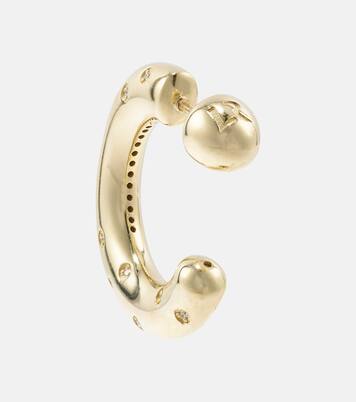 Boucles d'oreilles Peggy en or 14 ct et diamants | Lauren Rubinski