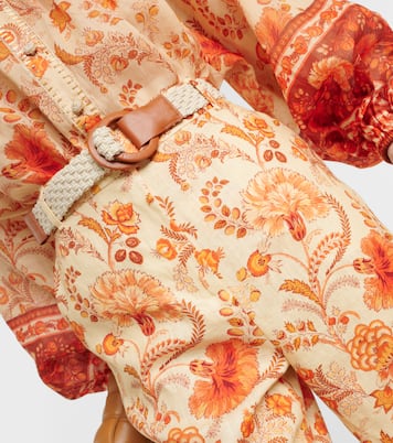 Pantalones flared Junie cropped de lino  | Zimmermann