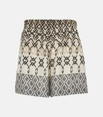 Shorts in seta con stampa | Brunello Cucinelli
