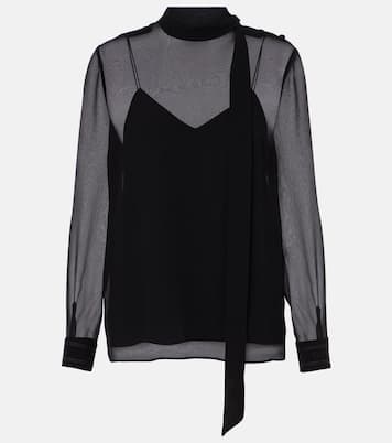 Blusa in georgette di seta | Gucci