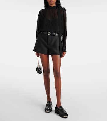 Blusa in georgette di seta | Gucci