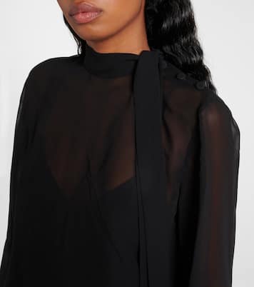 Blusa in georgette di seta | Gucci