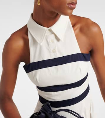 Captain striped cotton chino midi dress | Staud