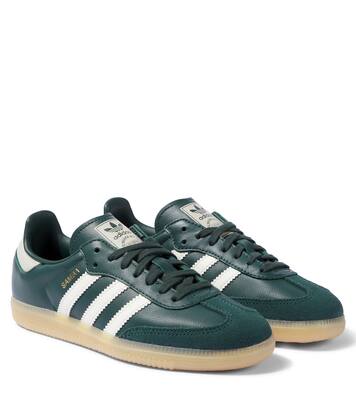 Adidas samba black green sales