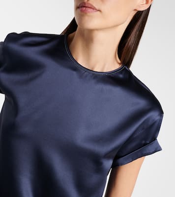 T-shirt in misto seta | Brunello Cucinelli