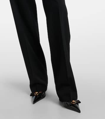 Medusa '95 high-rise wool straight pants | Versace